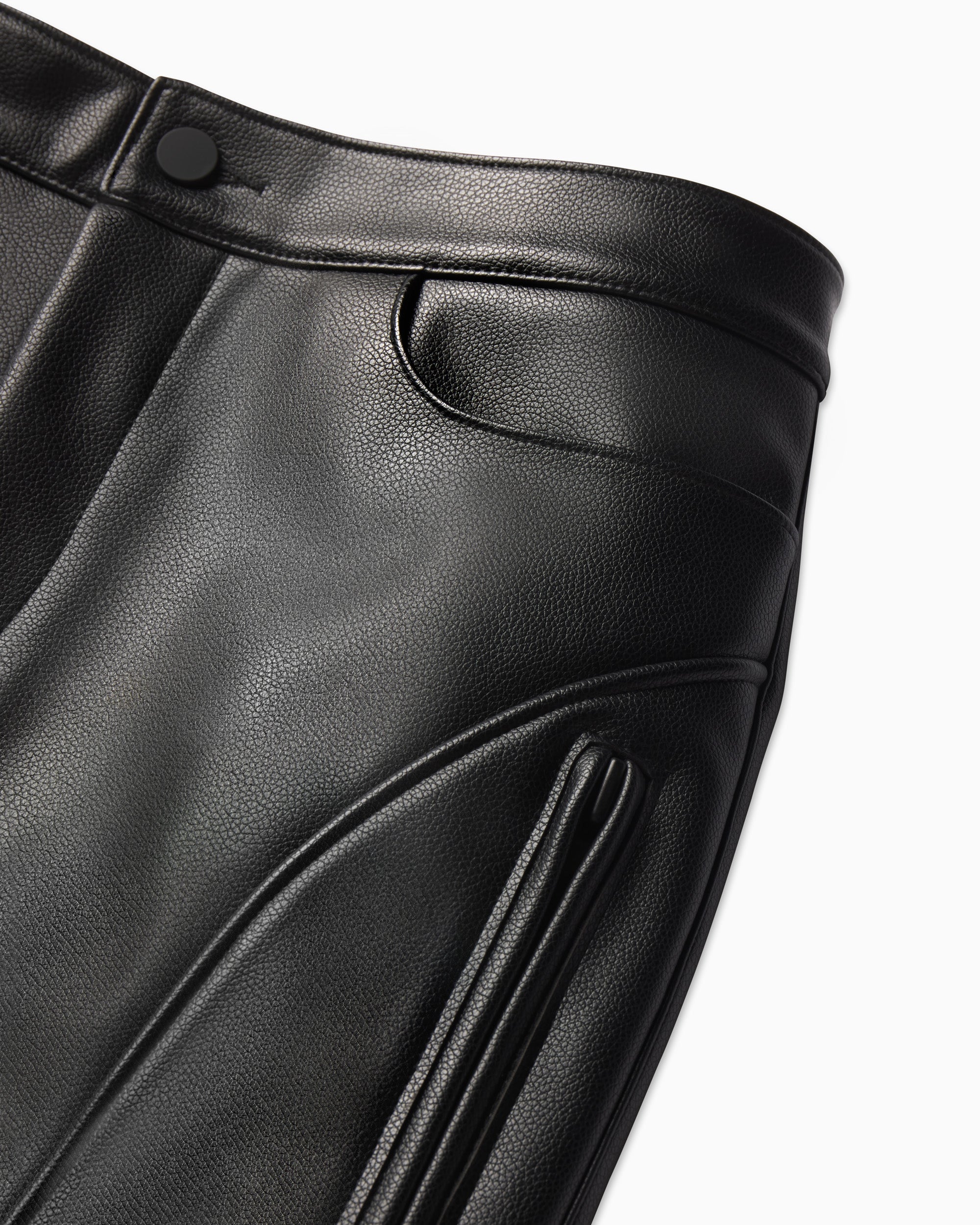 Faux Leather Pant | Black