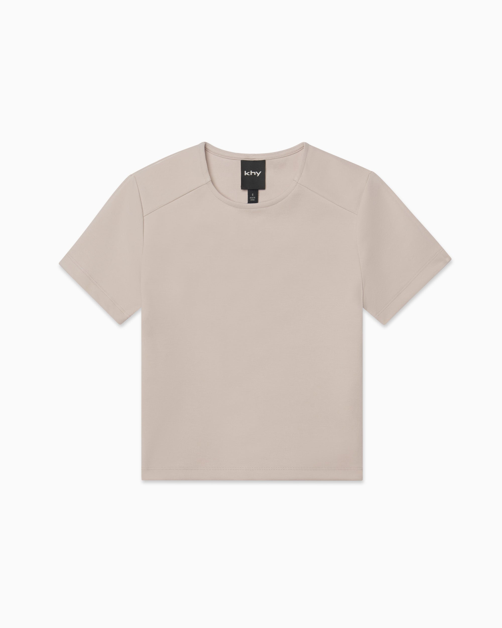 Seamed Baby Tee | Stone