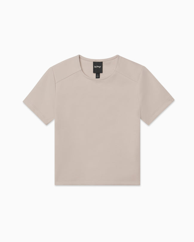 Seamed Baby Tee | Stone