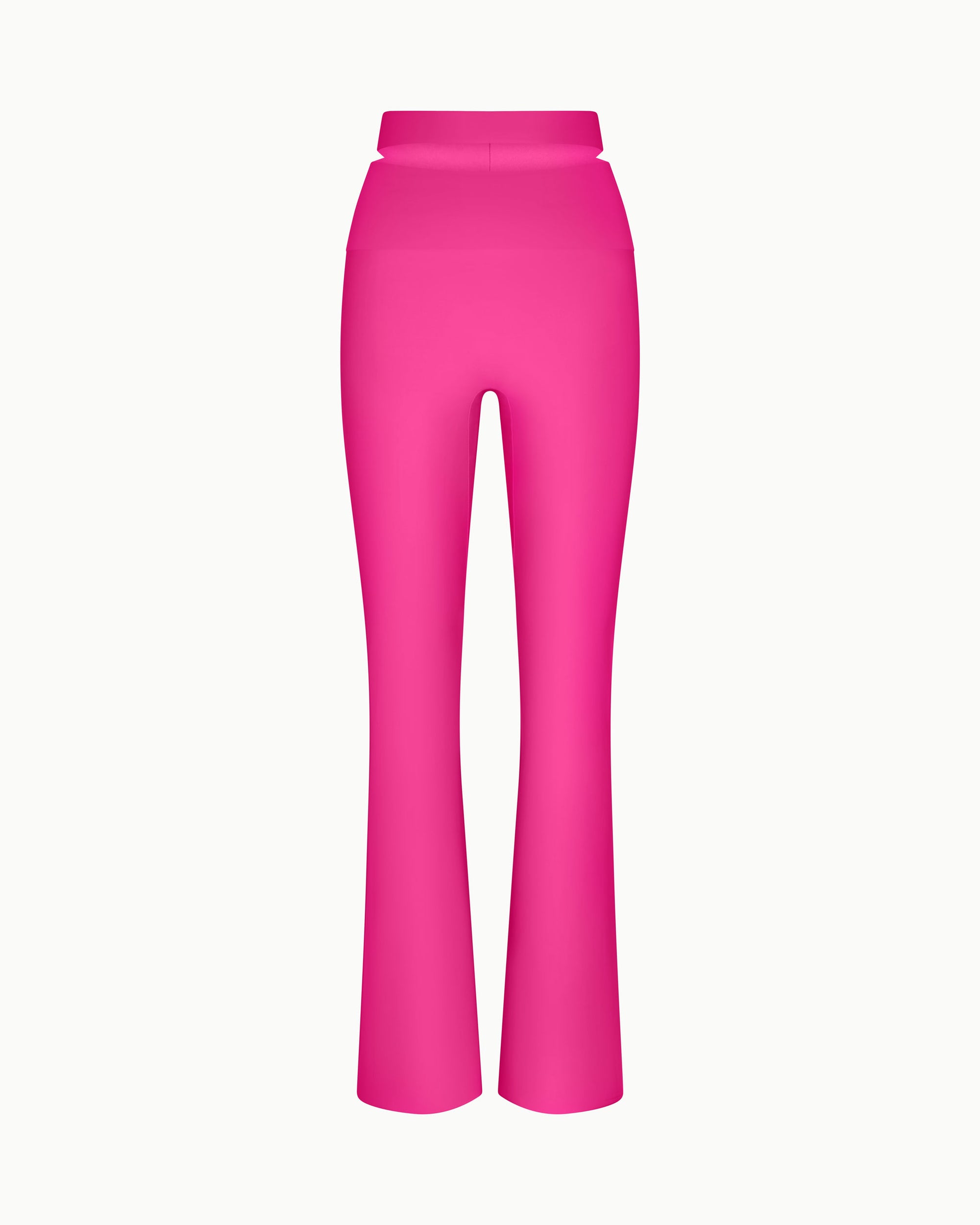 Sleek Stretch Cutout Foldover Pant | Fuchsia