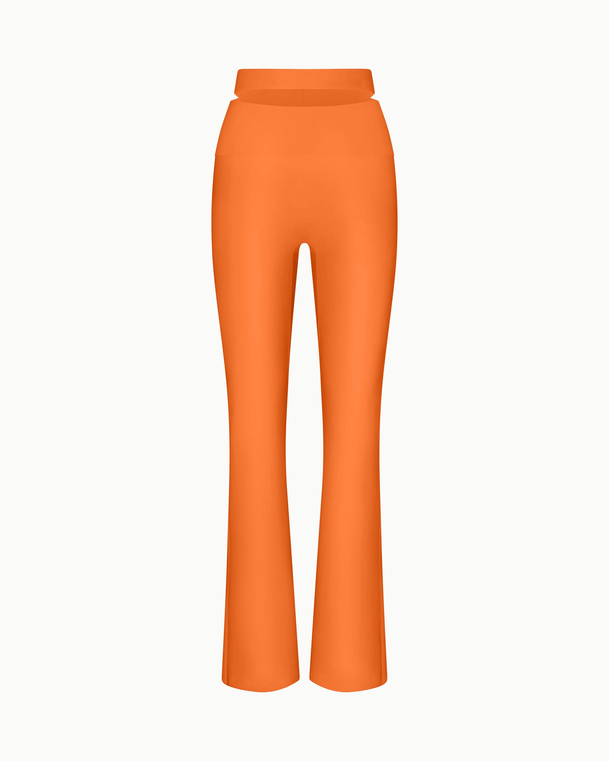 Sleek Stretch Cutout Foldover Pant | Papaya