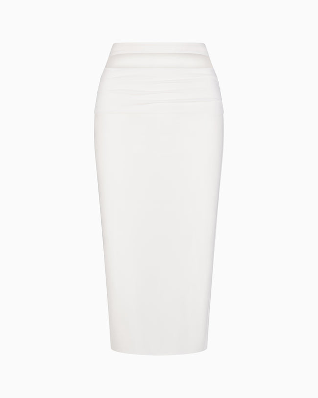 Sleek Stretch Cutout Skirt | Bright White