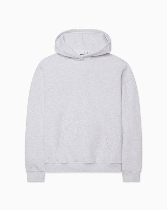 Fleece Oversized Hoodie | Light Heather Grey