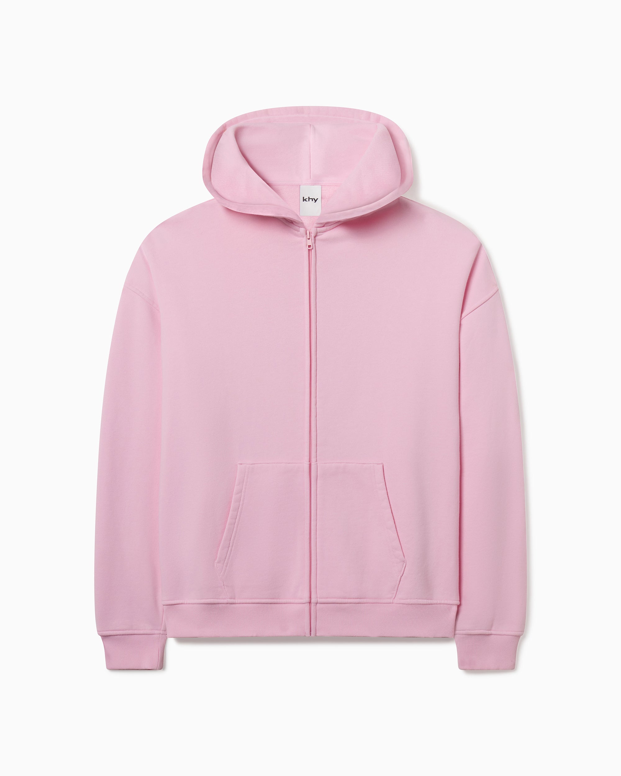 Fleece Oversized Zip Hoodie | Orchid Pink