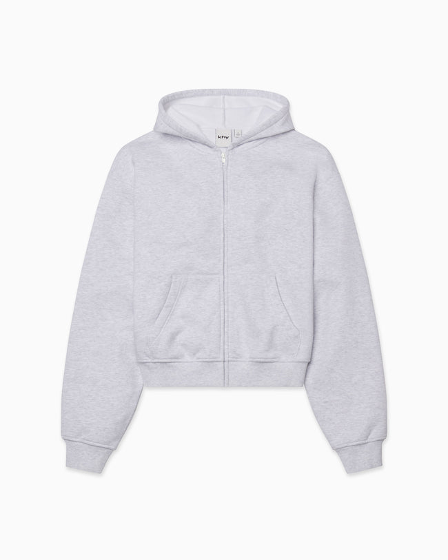 Fleece Zip Hoodie | Light Heather Grey