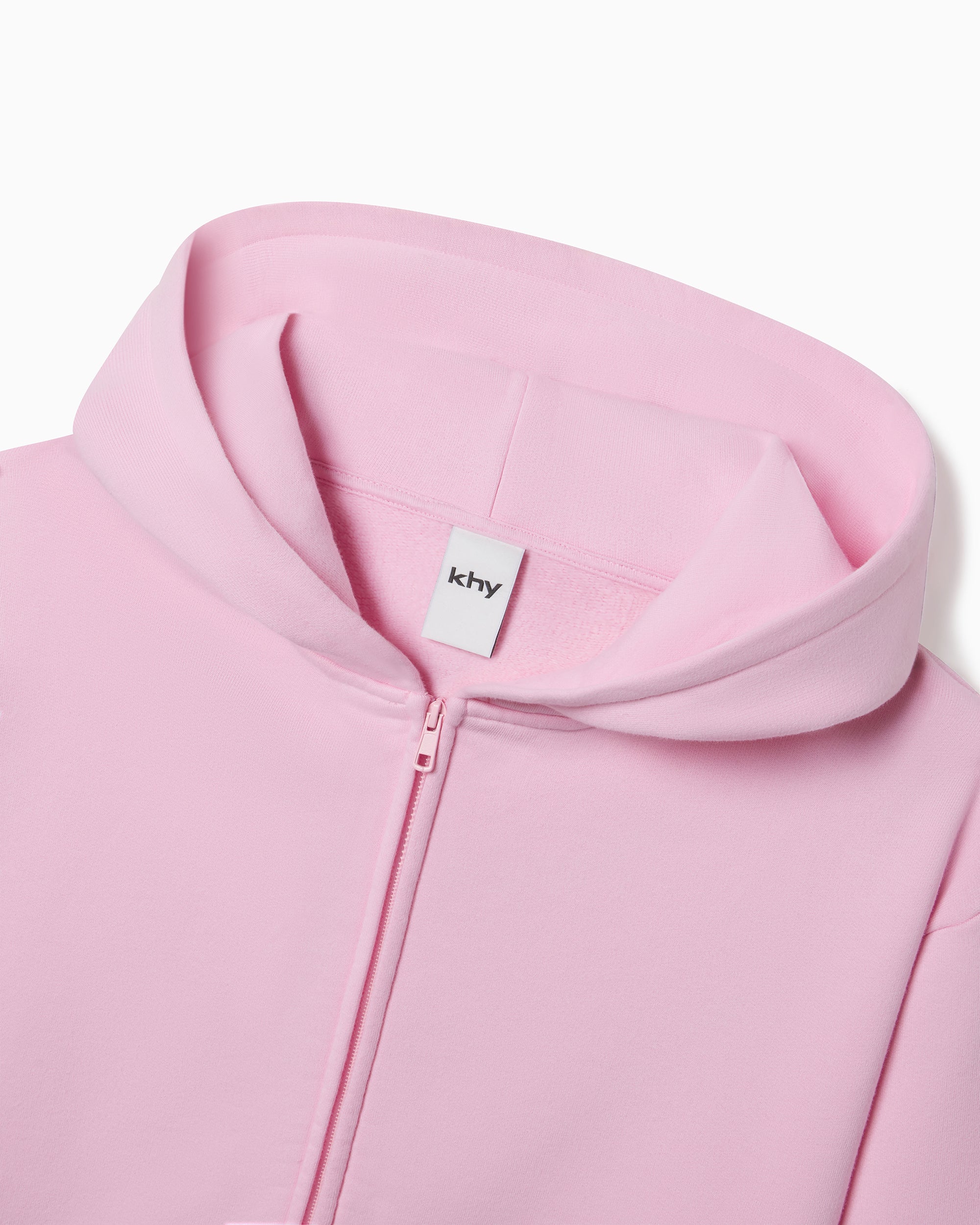 Fleece Zip Hoodie with Oversized Hood | Orchid Pink