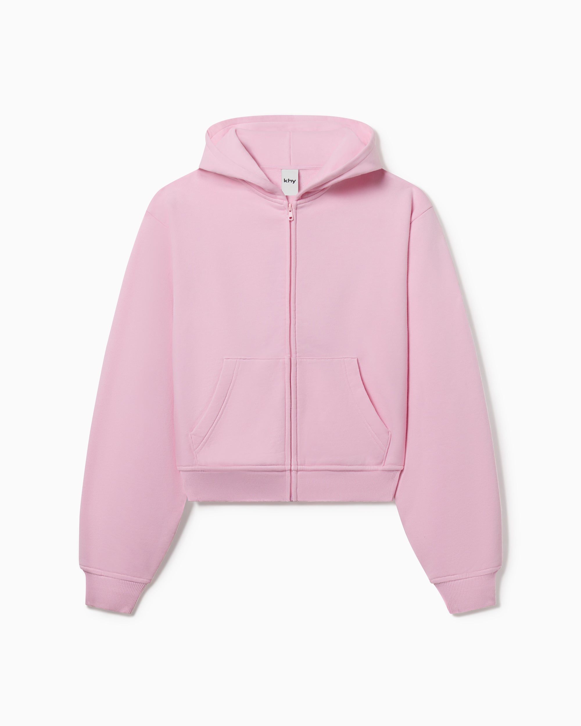 Fleece Zip Hoodie with Oversized Hood | Orchid Pink