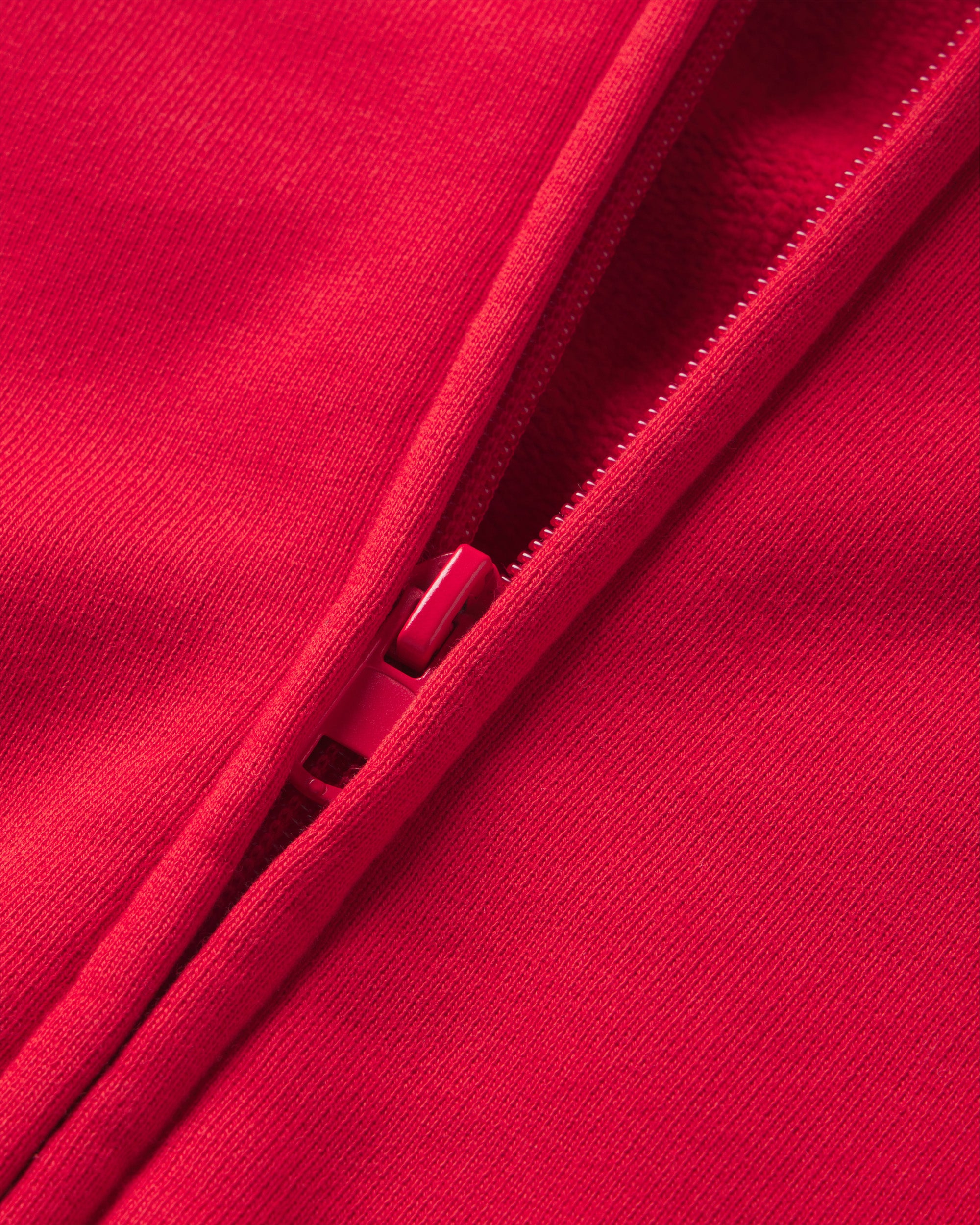 Fleece Zip Hoodie | Red