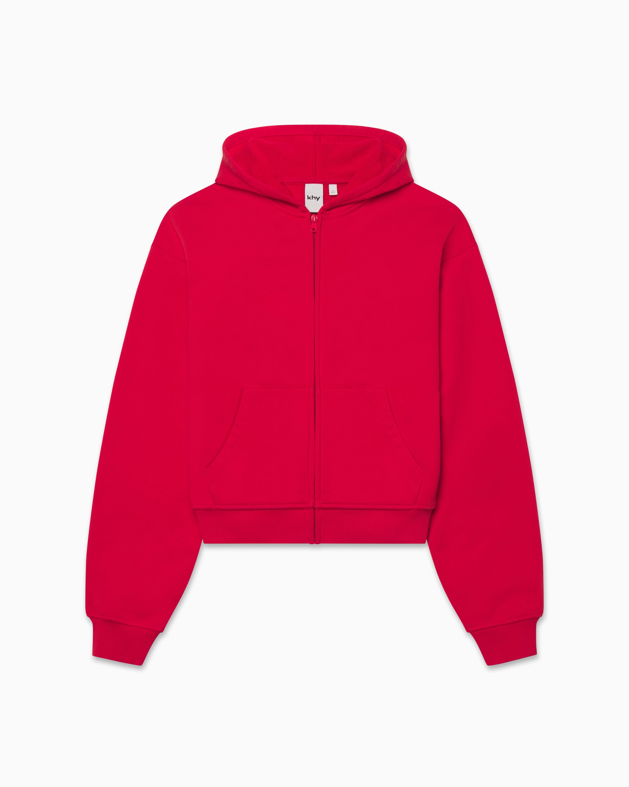 Fleece Zip Hoodie | Red