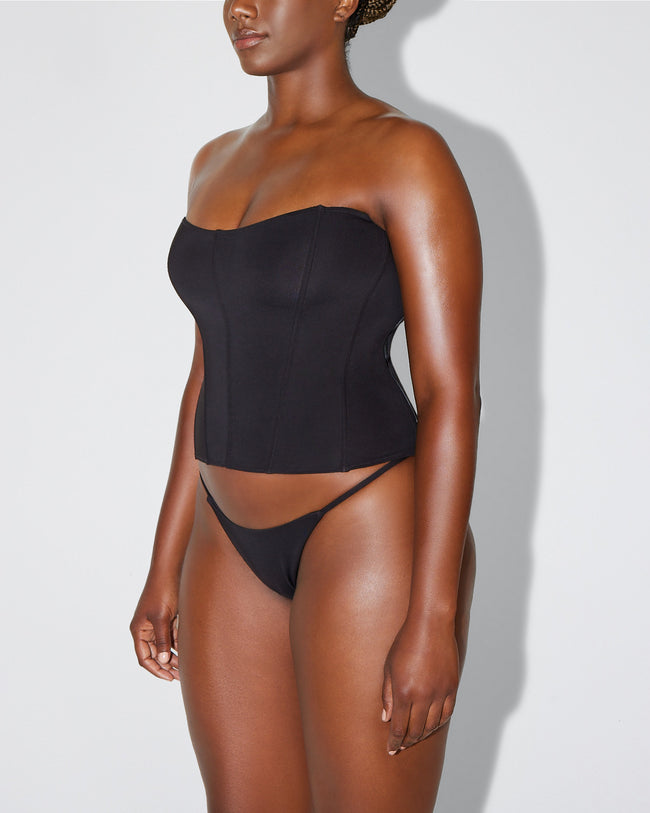 Corset Swim Top | Black