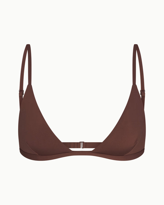 Classic Triangle Bikini Top | Chocolate