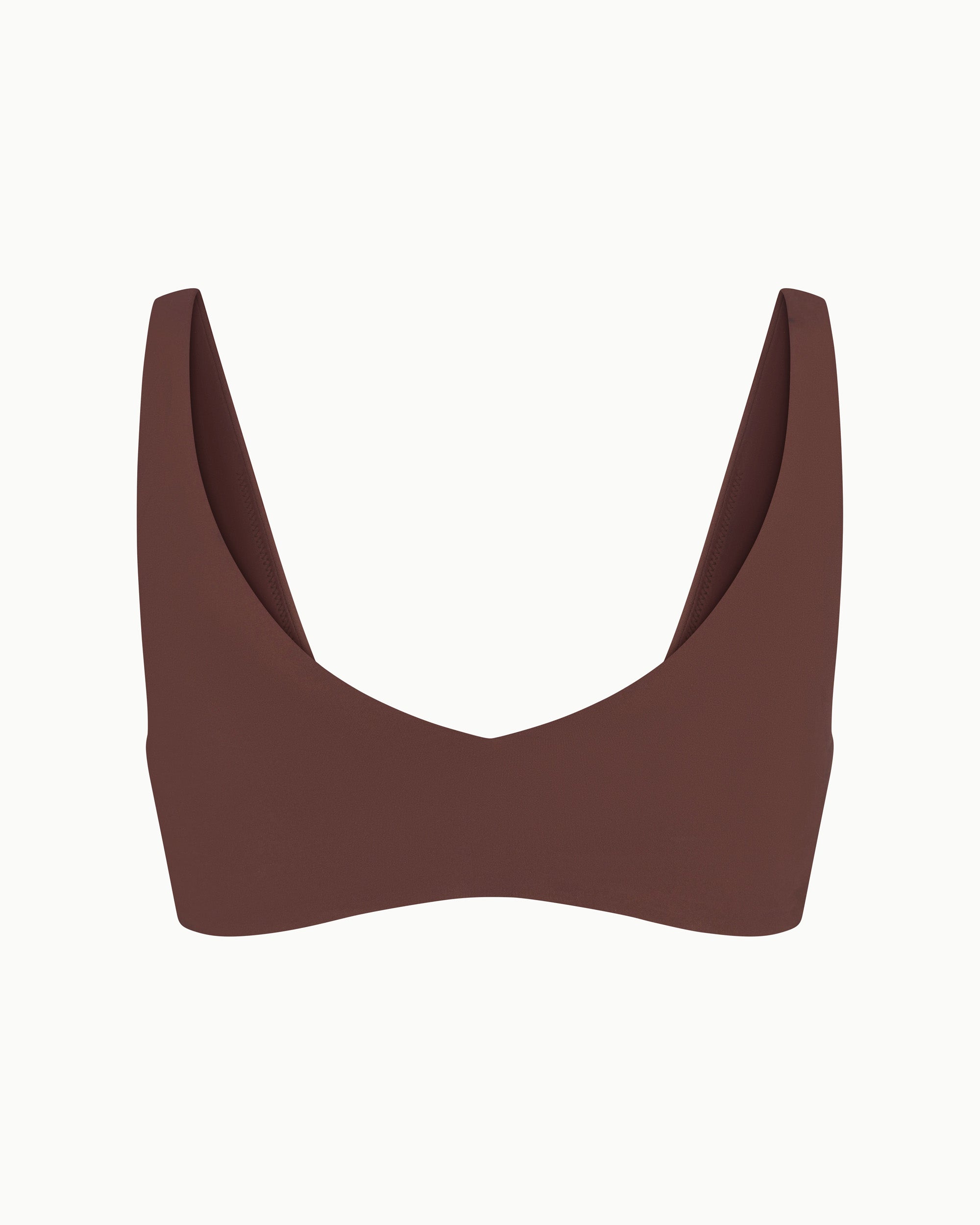 Scoop Neck Bikini Top | Chocolate