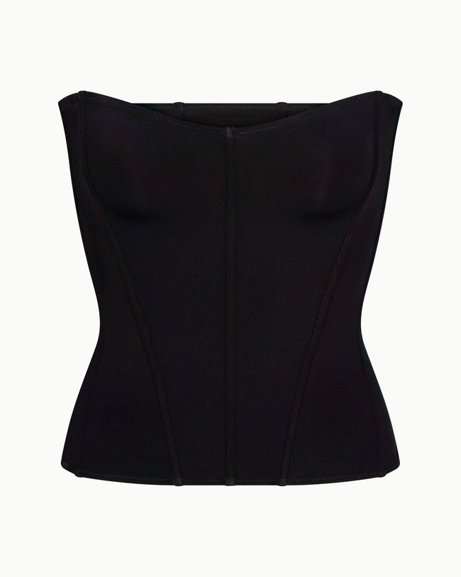 Corset Swim Top | Black