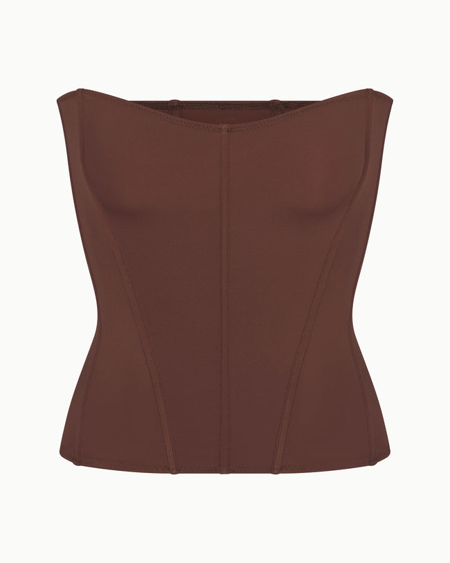 Corset Swim Top | Chocolate