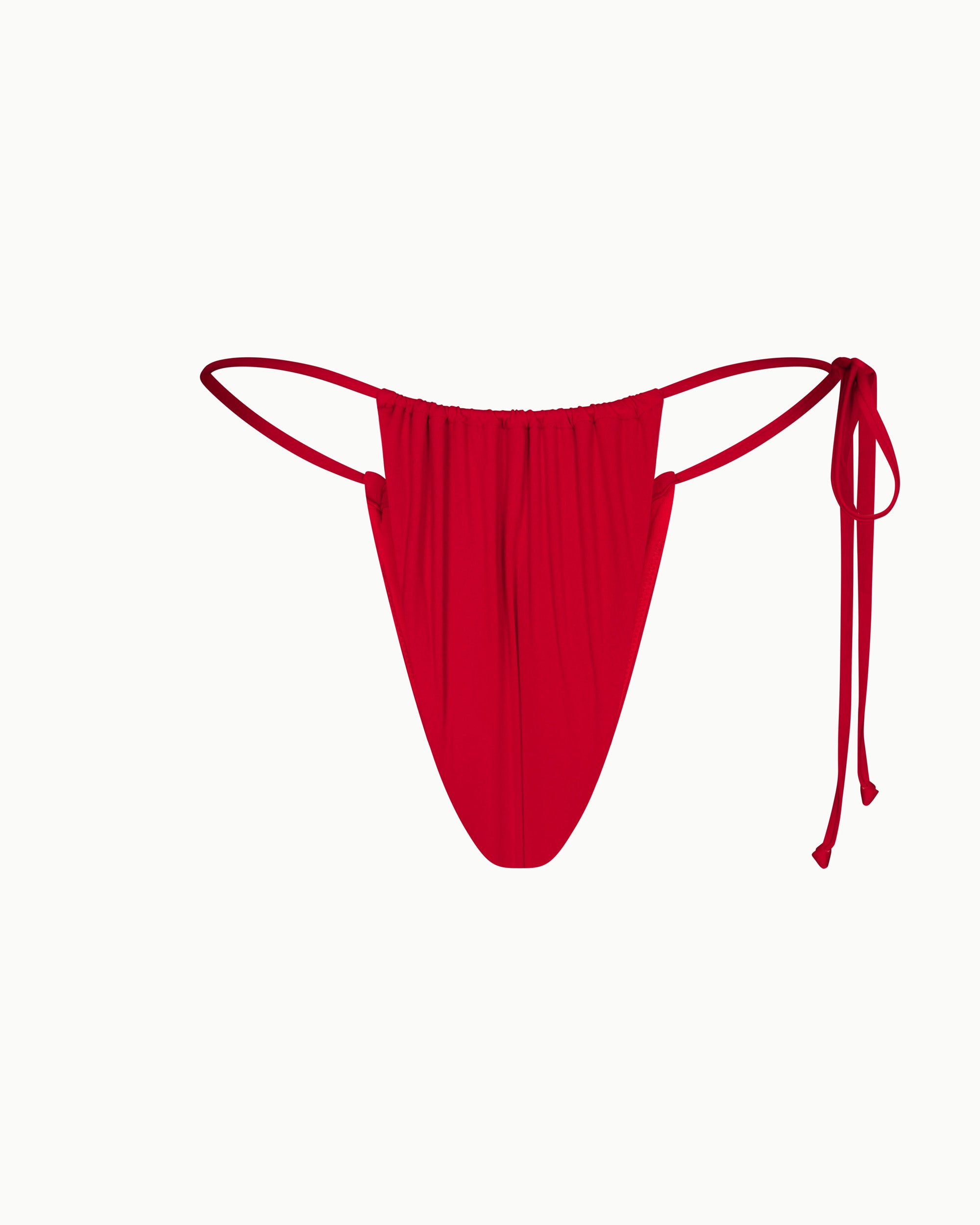 Ruched Tie Bikini Bottom | Cherry