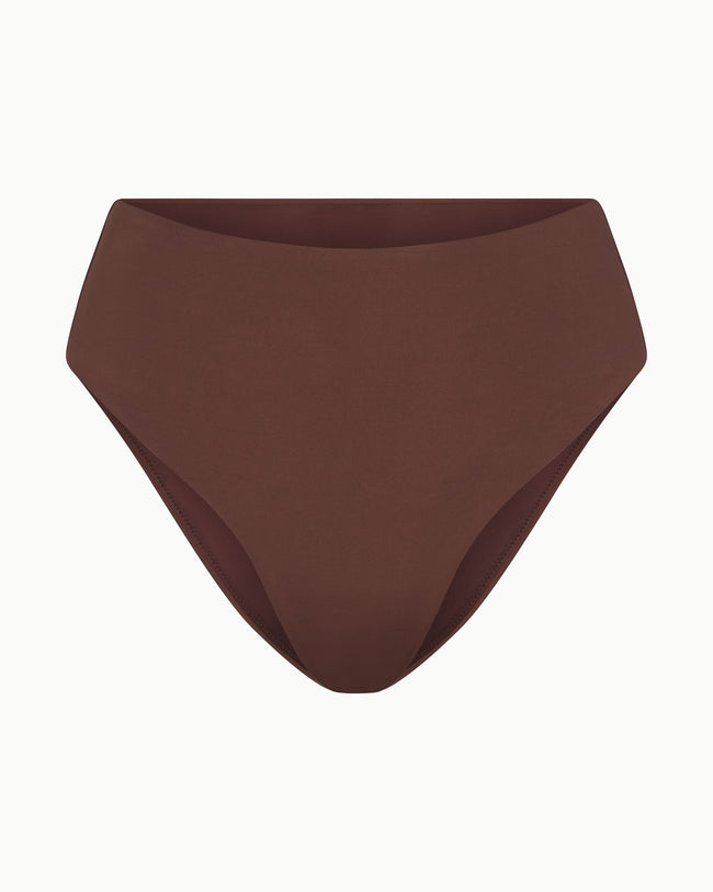 High Waist Bikini Bottom | Chocolate