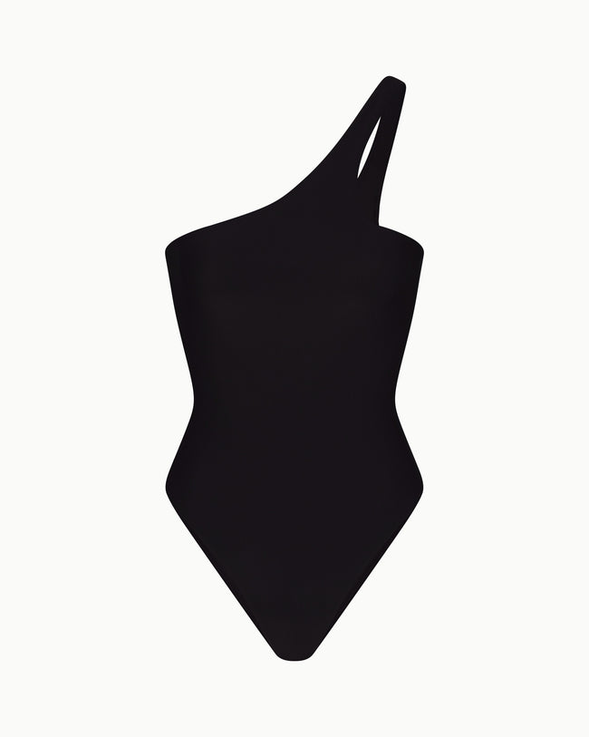 One Shoulder One Piece | Black