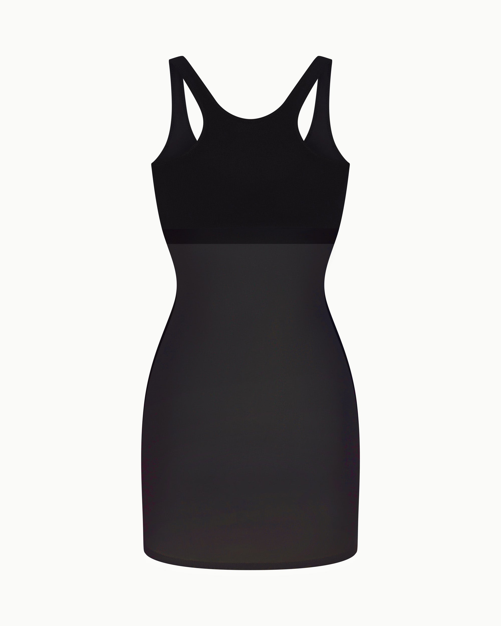 Mesh Swim Mini Dress | Black