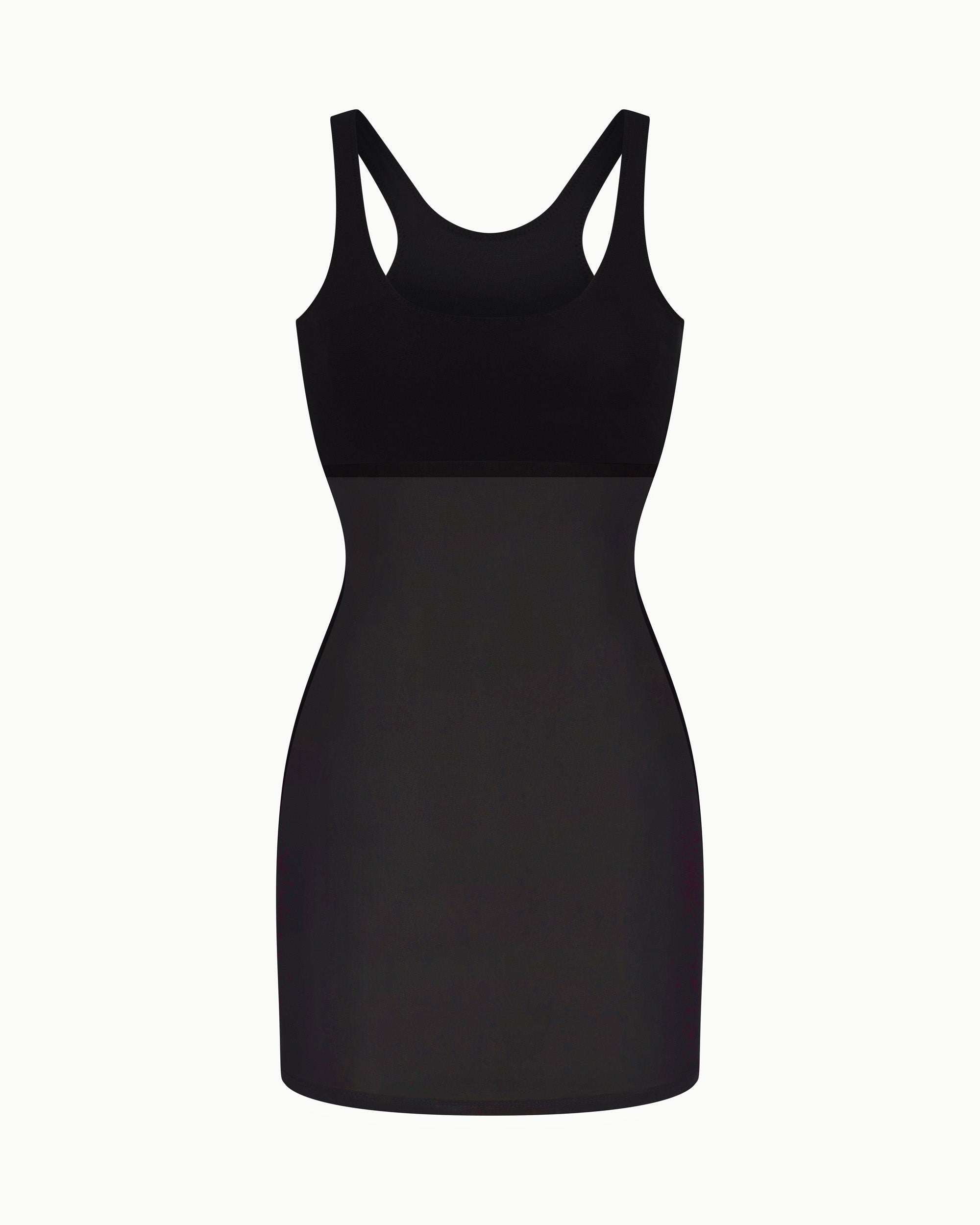 Mesh Swim Mini Dress | Black