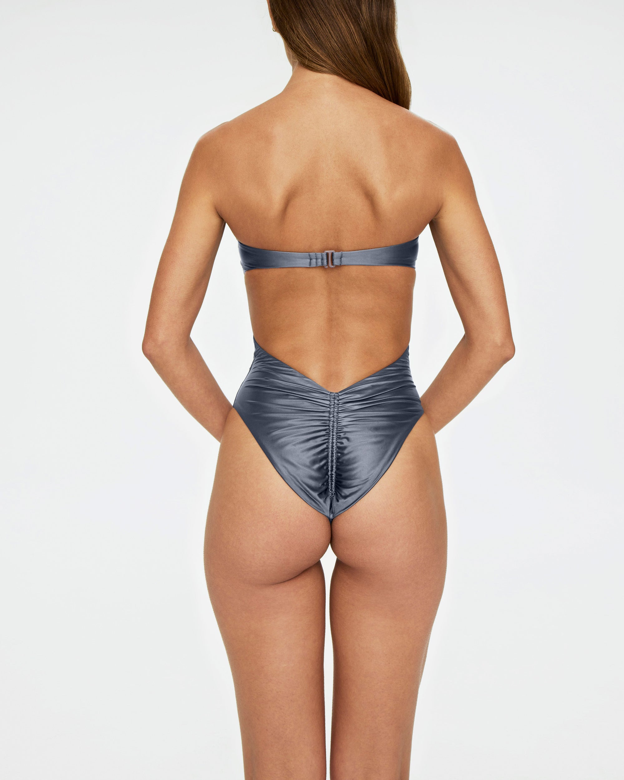 Strapless Ruched One Piece | Meteor