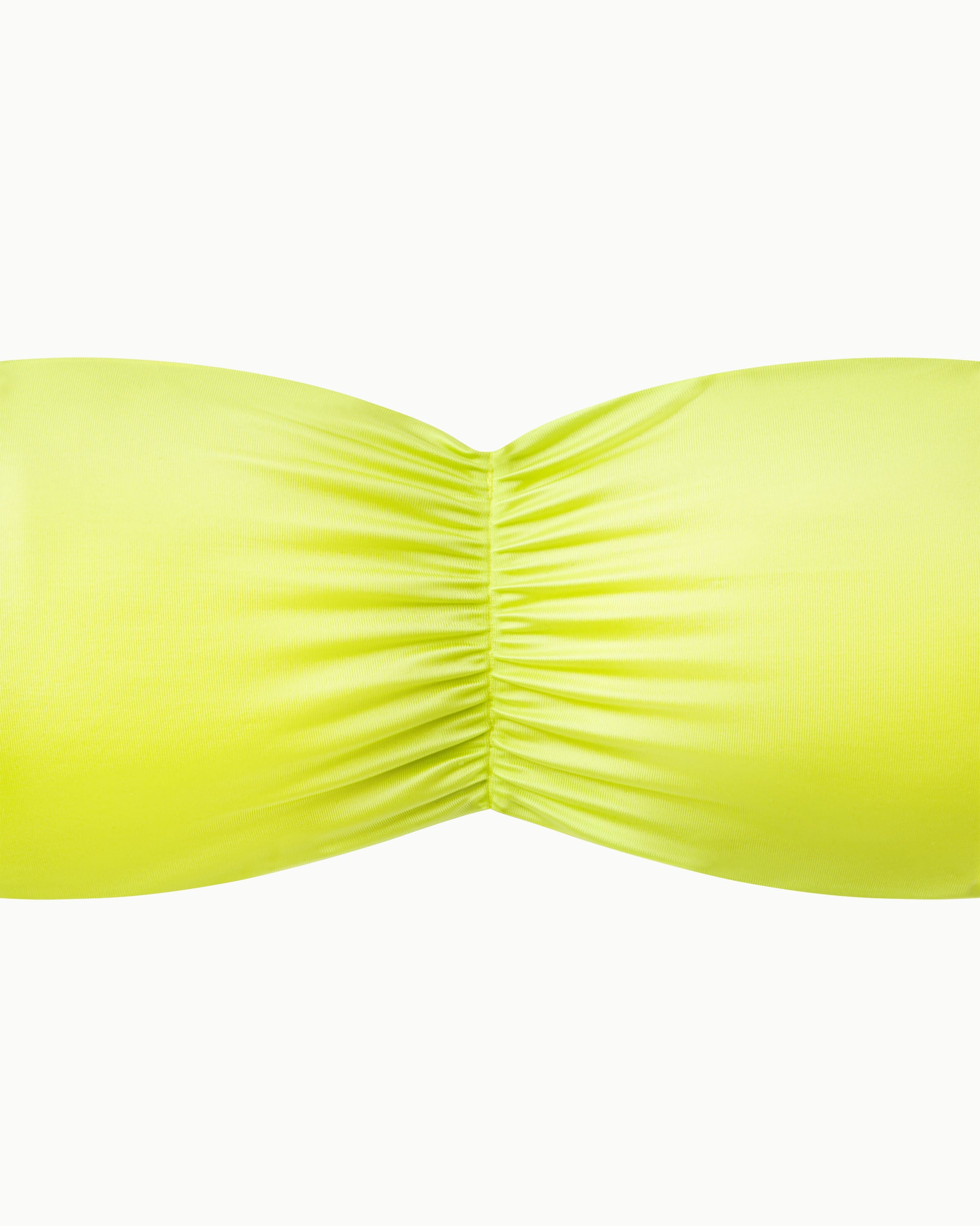 Ruched Bandeau Bikini Top | Lime