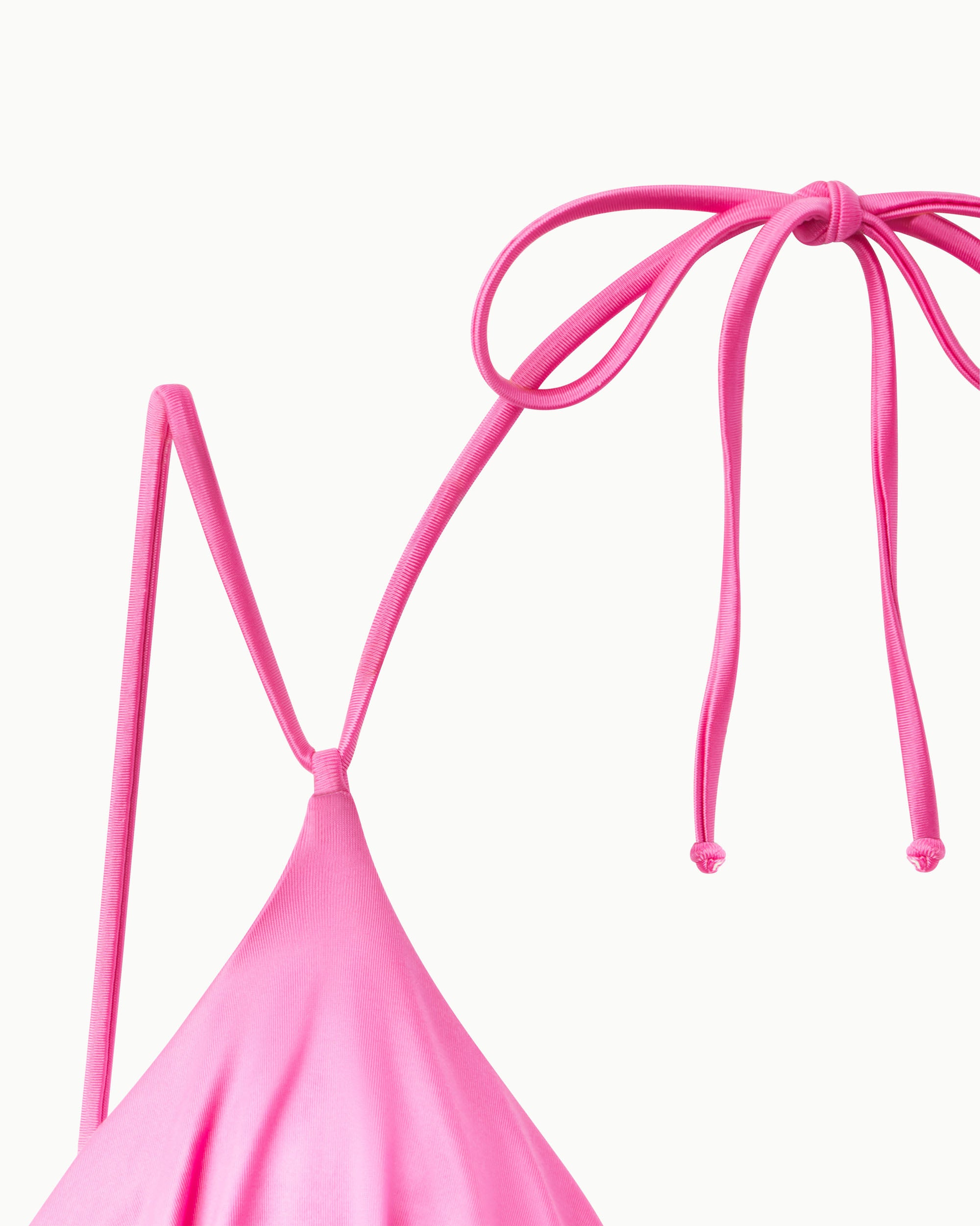 Ruched Triangle Bikini Top | Candy Pink