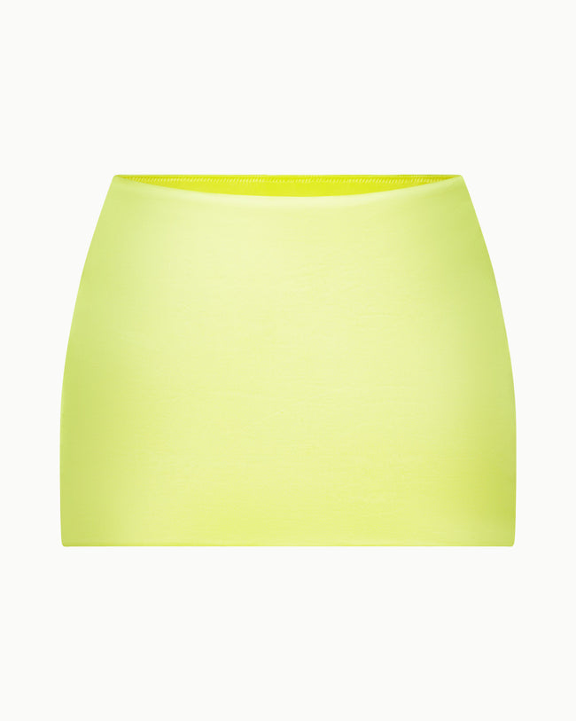 Satin Ultra Mini Swim Skirt | Lime