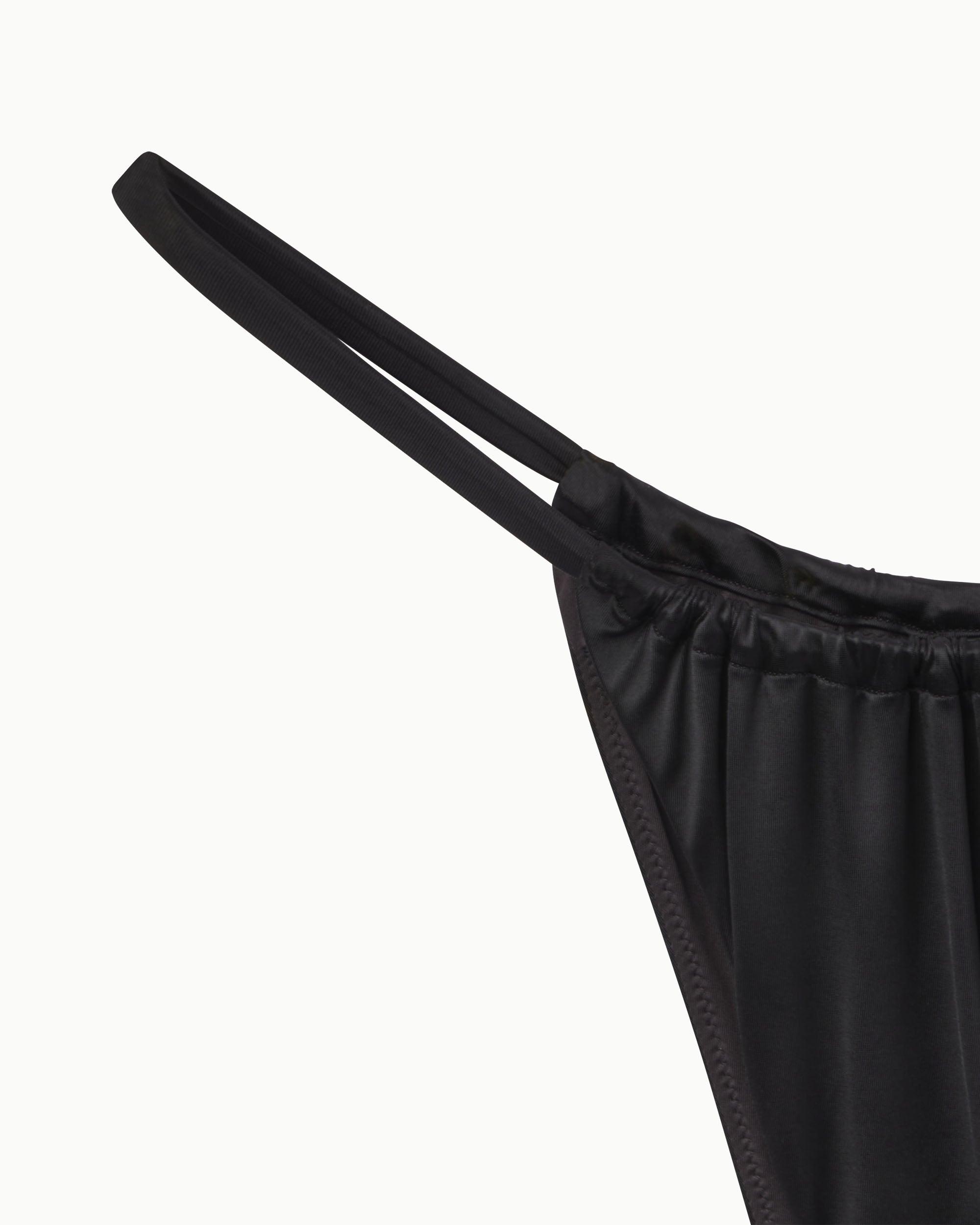 Ruched Micro Bikini Bottom | Black