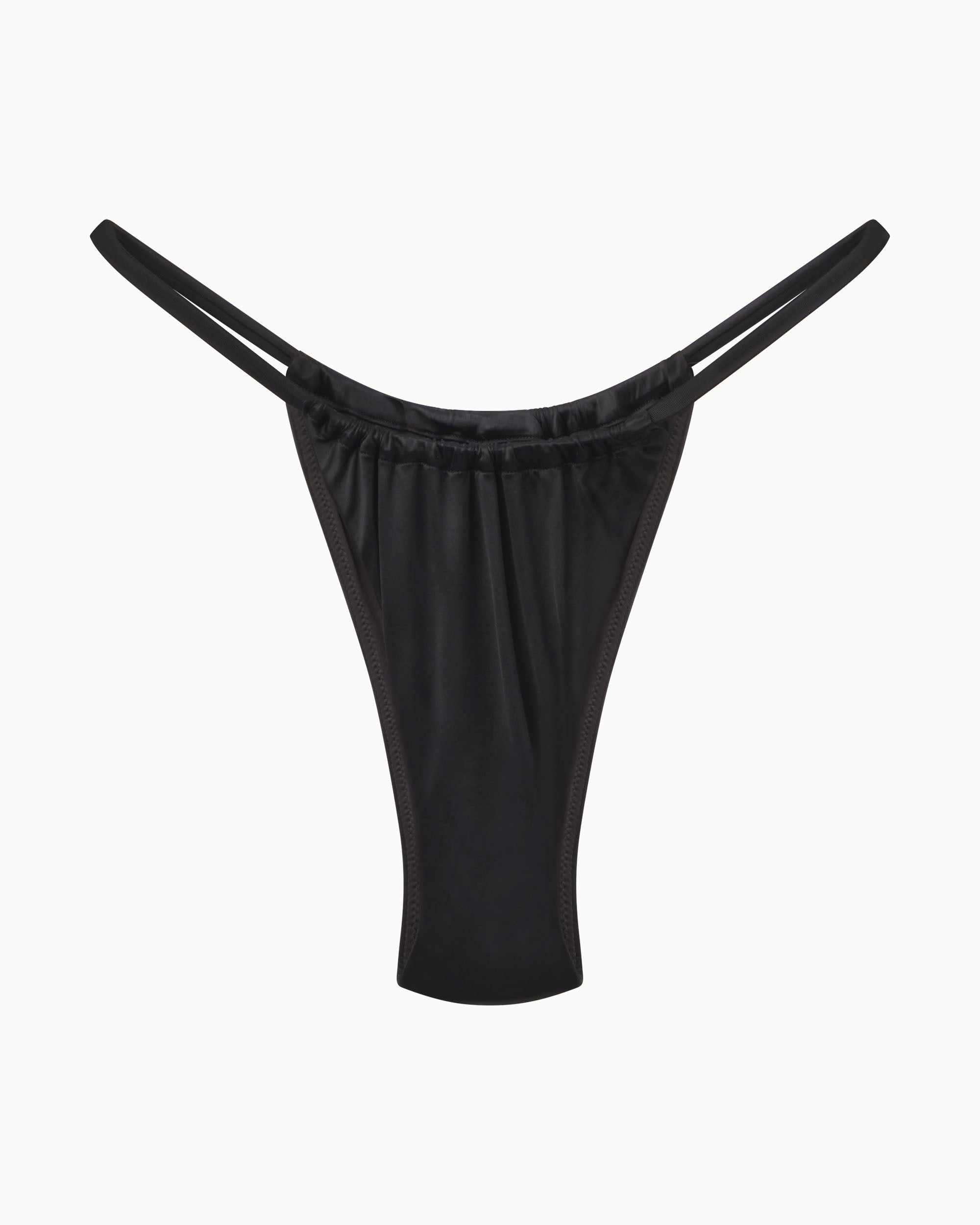 Ruched Micro Bikini Bottom | Black