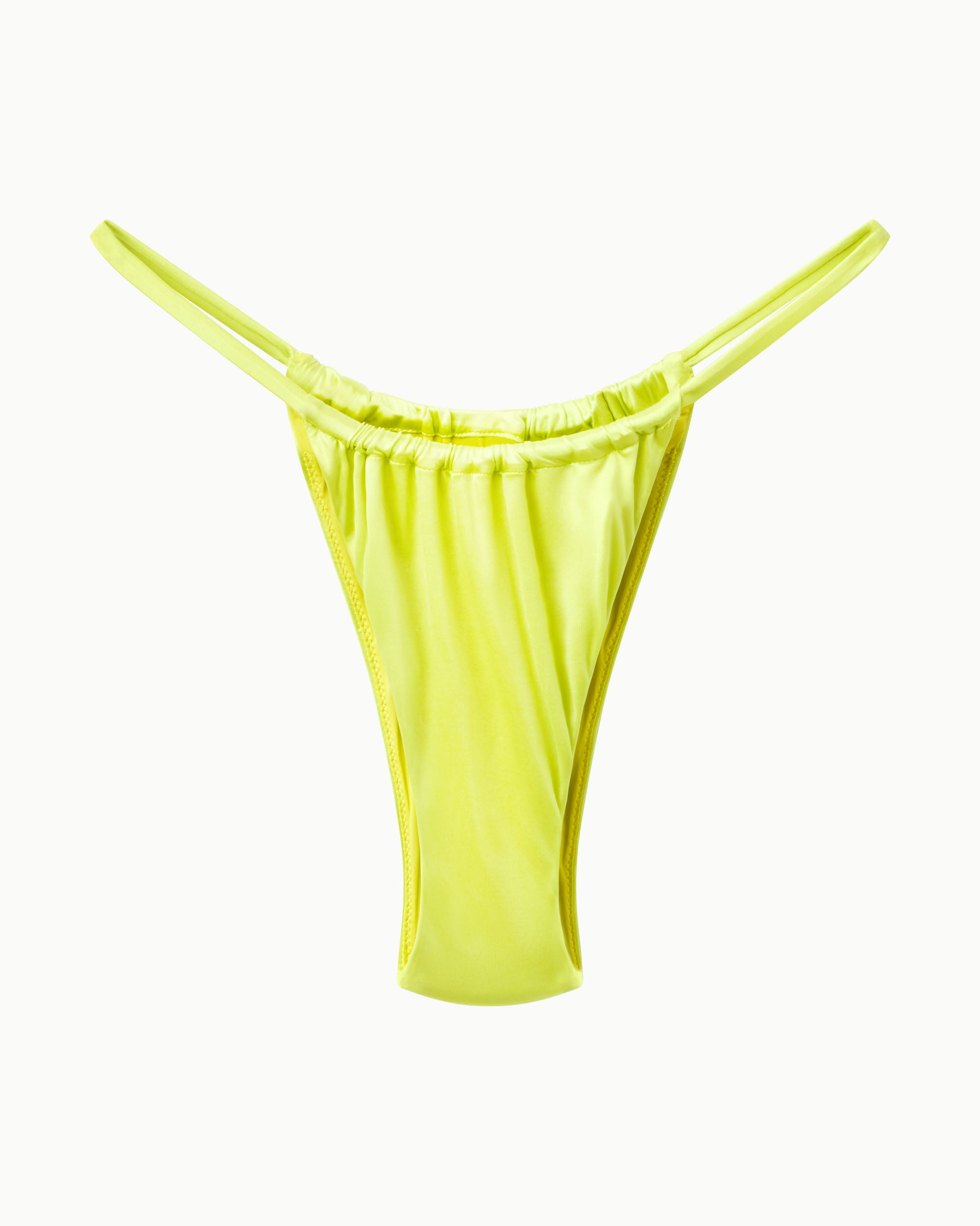 Ruched Micro Bikini Bottom | Lime