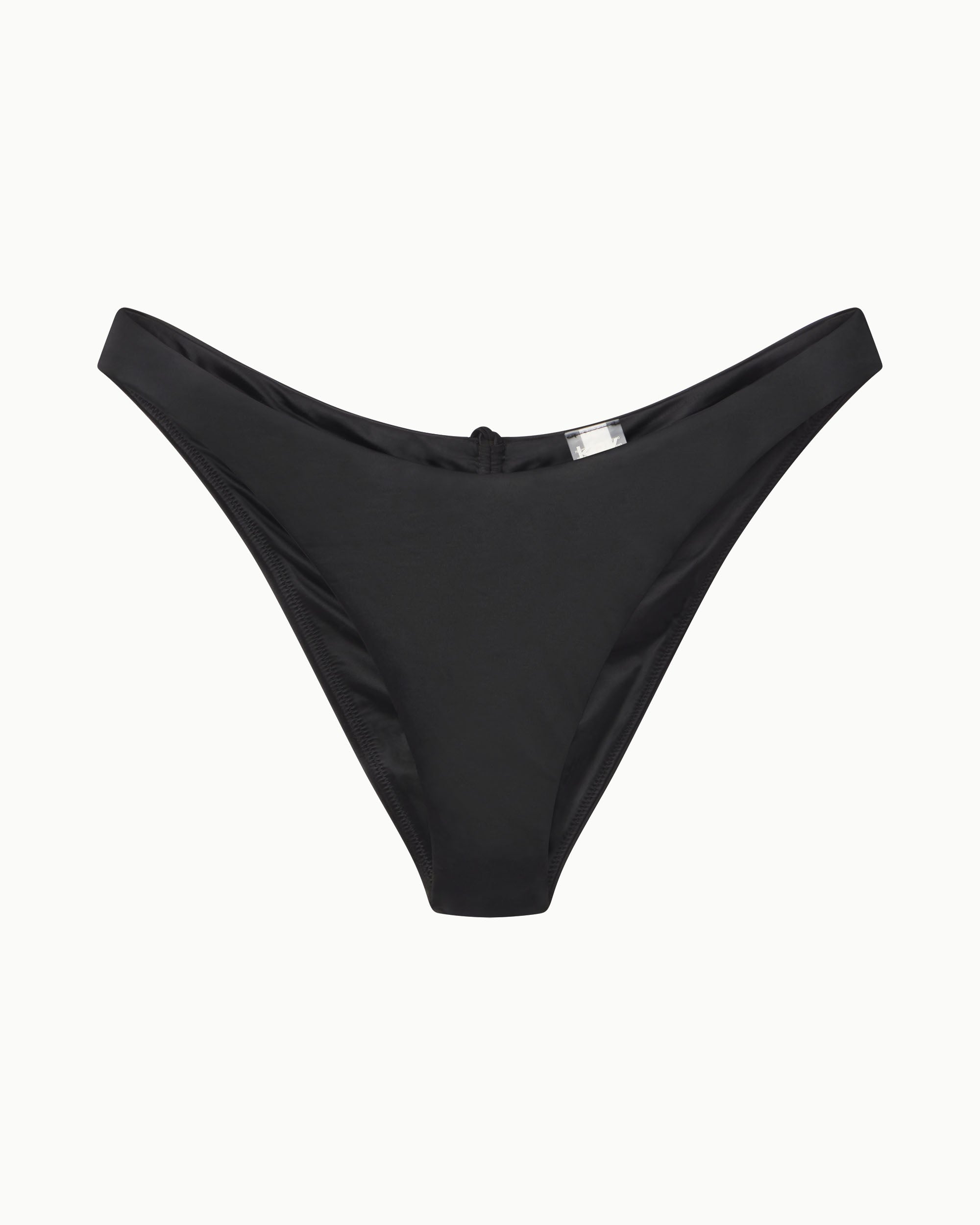 Ruched Cheeky Bikini Bottom | Black