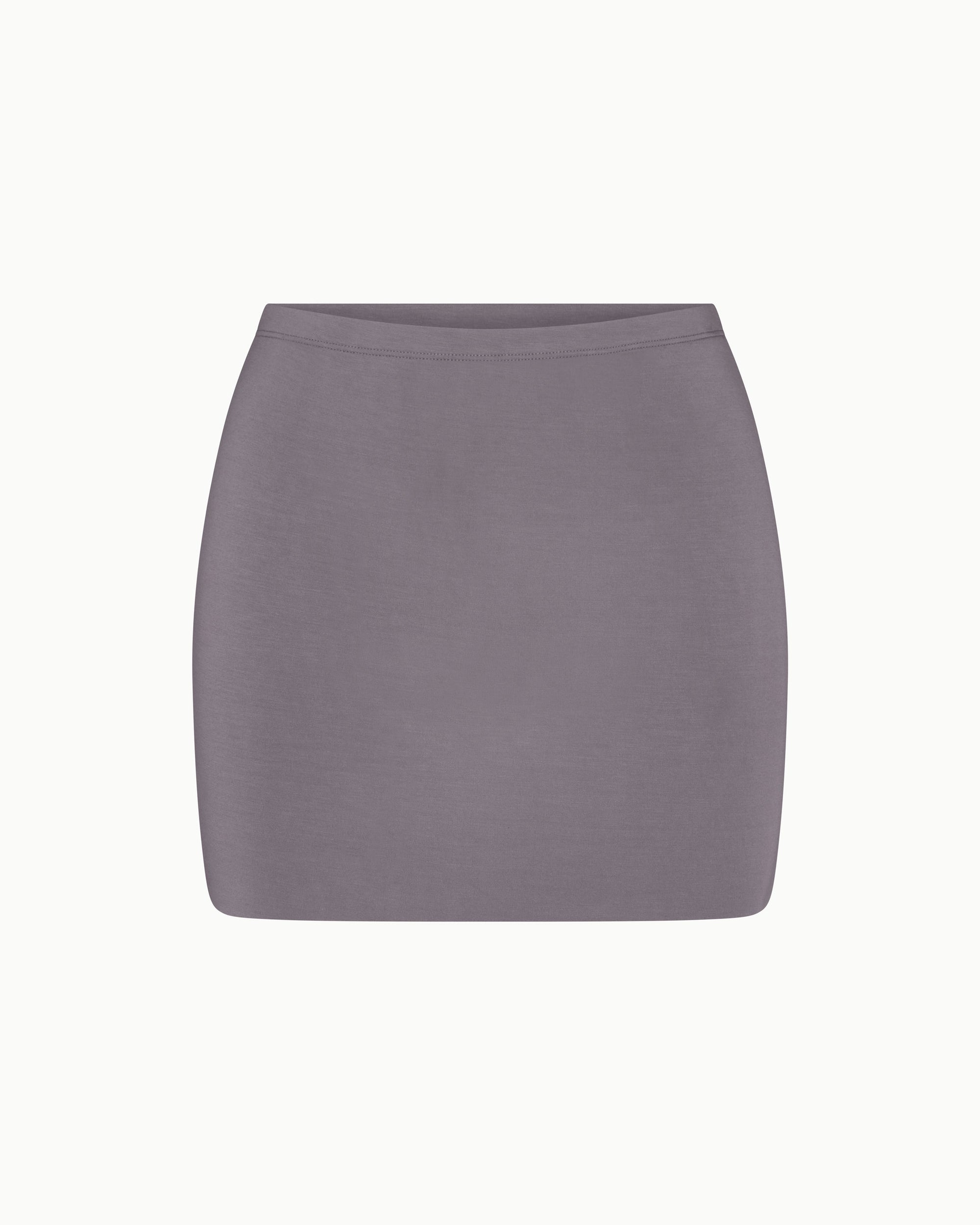 Sueded Stretch Ultra Mini Skirt | Steel Grey