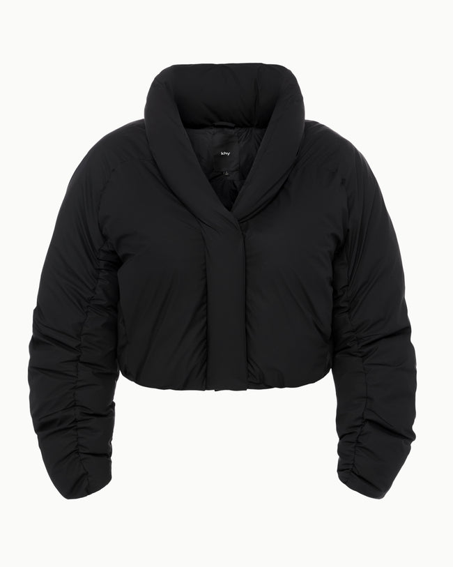 Cropped Puffer Jacket | Black