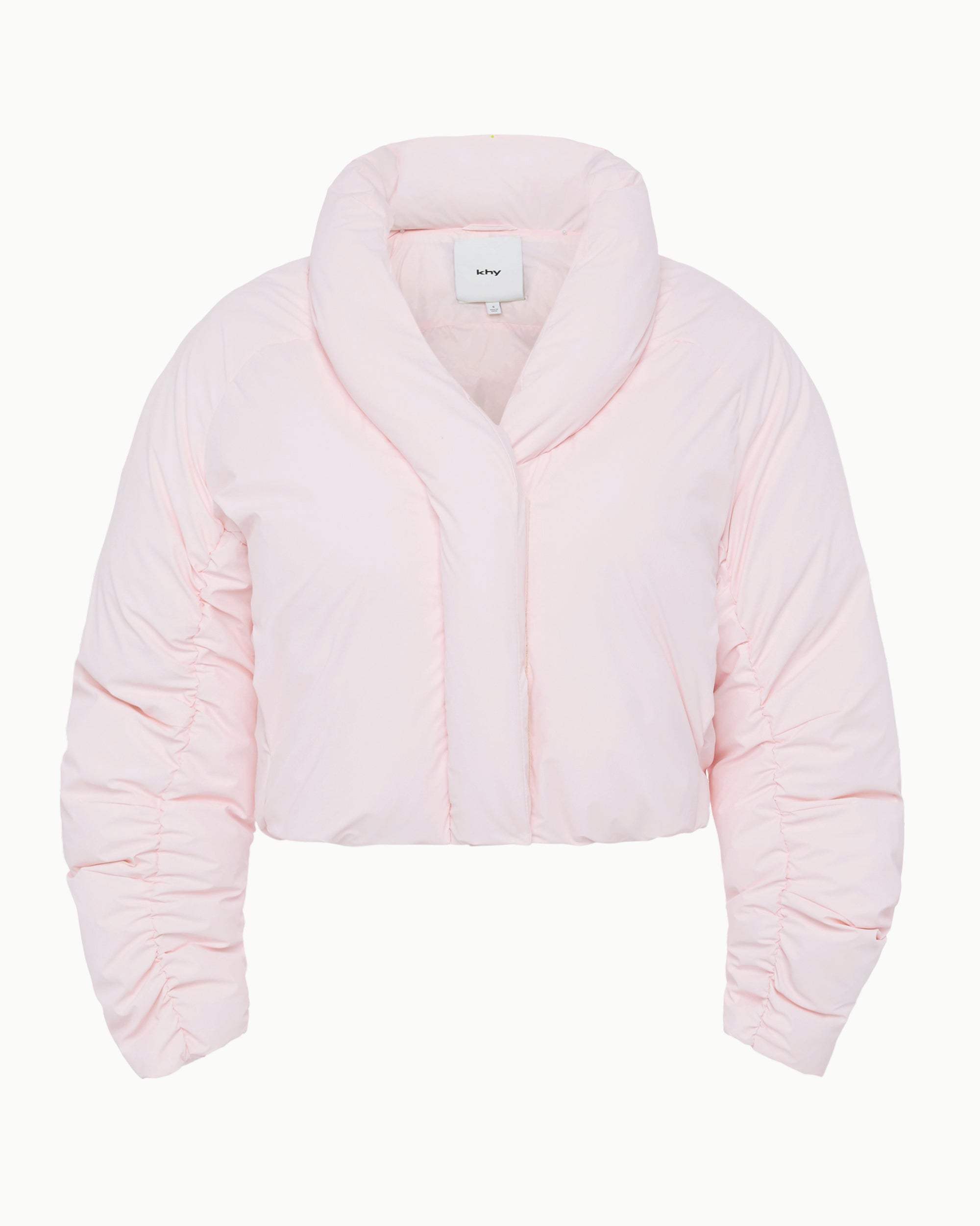 Cropped Puffer Jacket | Powder Pink