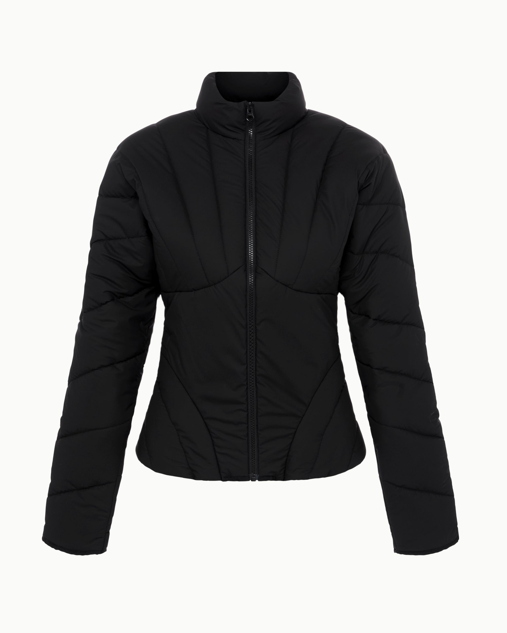 Sculpted Puffer Jacket | Black