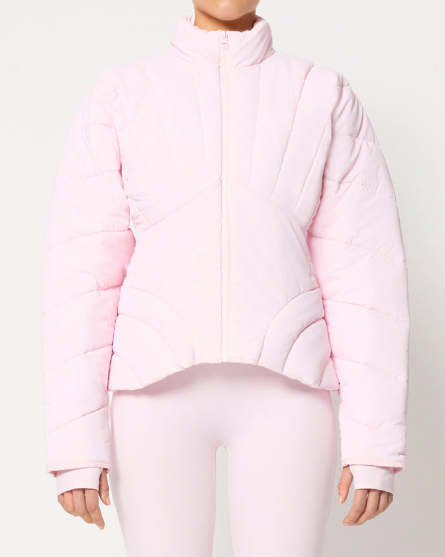 Sculpted Puffer Jacket | Powder Pink