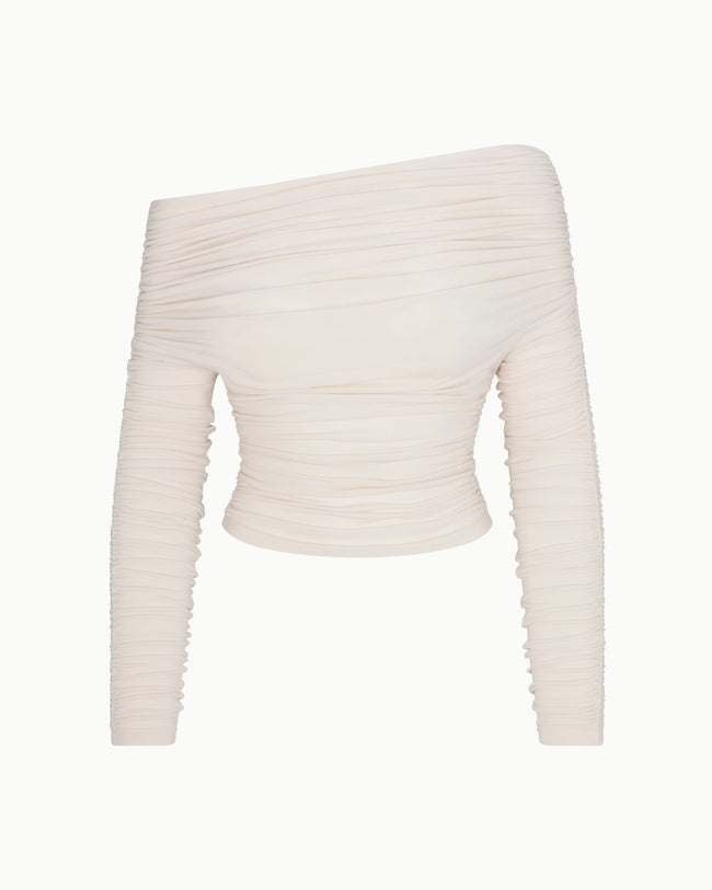 Long Sleeve Ruched Top | Shell