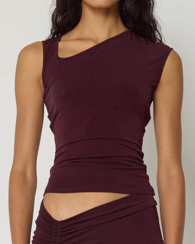 Asymmetrical Tank | Black Cherry