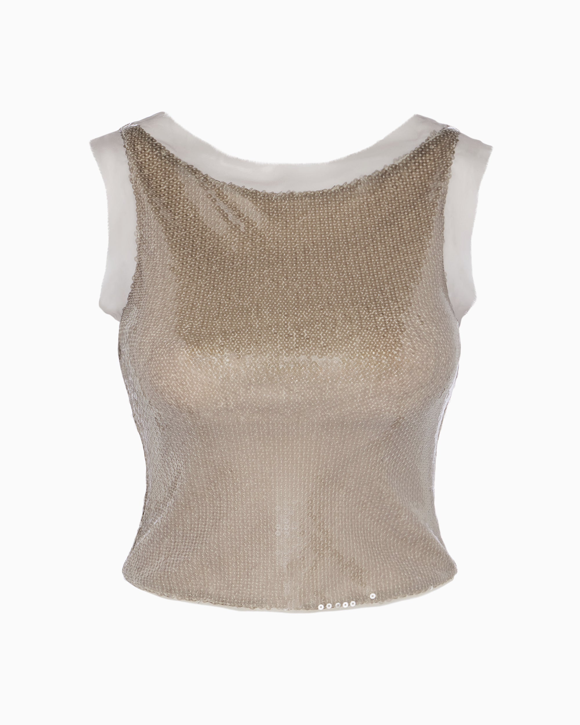 Sequin Tank | Champagne