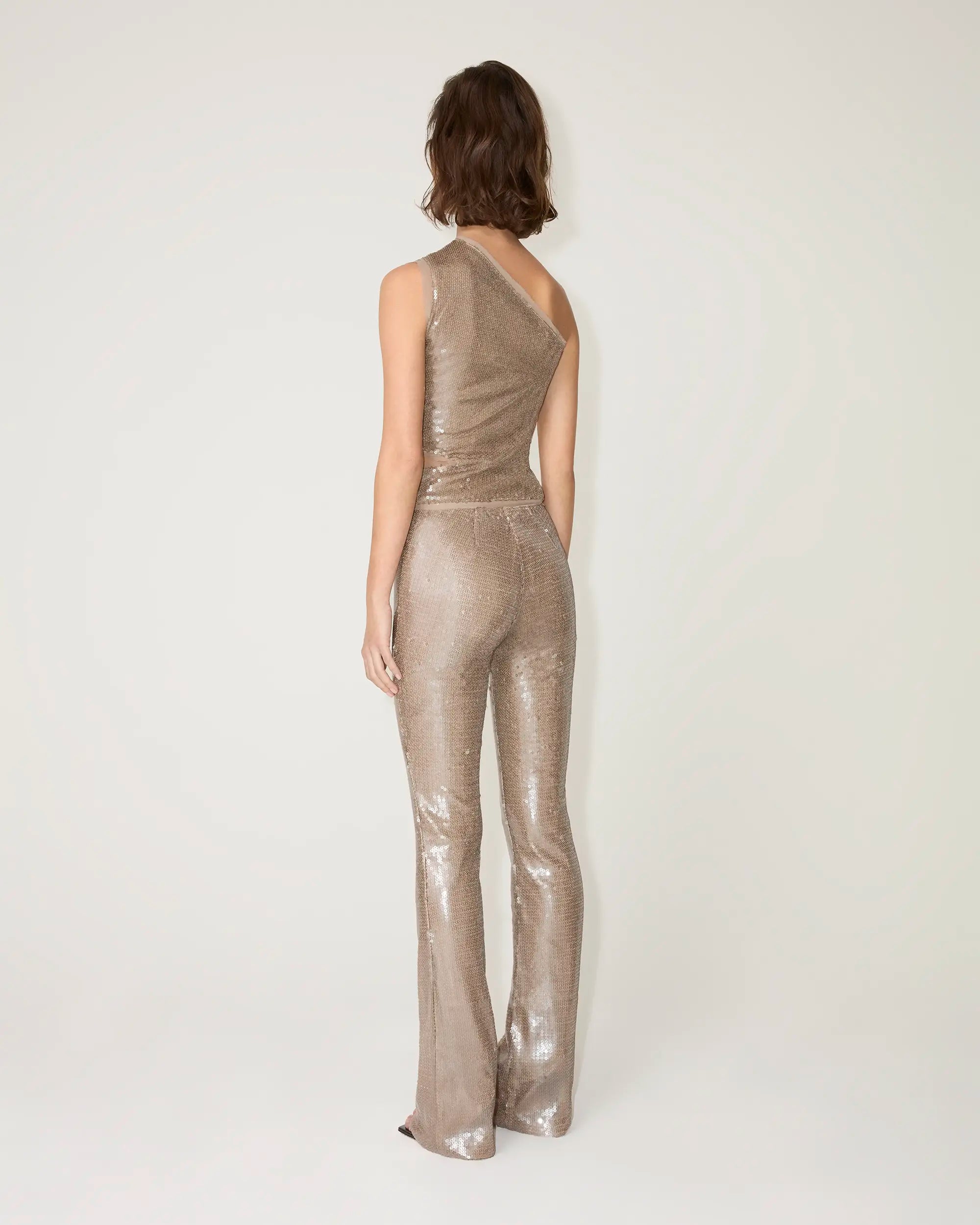 Sequin Low Rise Pant | Champagne