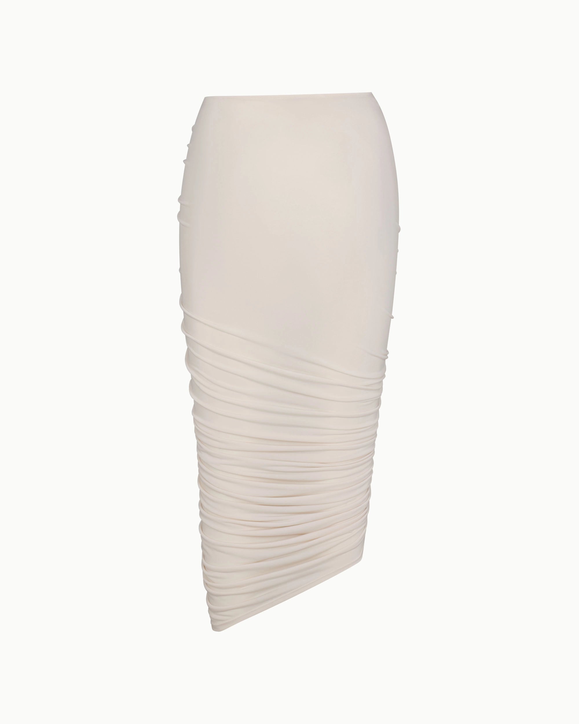 Asymmetrical Ruched Skirt | Shell