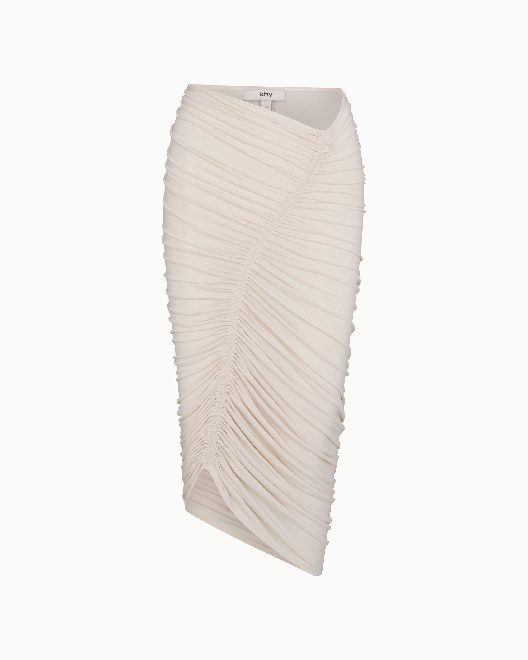 Asymmetrical Ruched Skirt | Shell