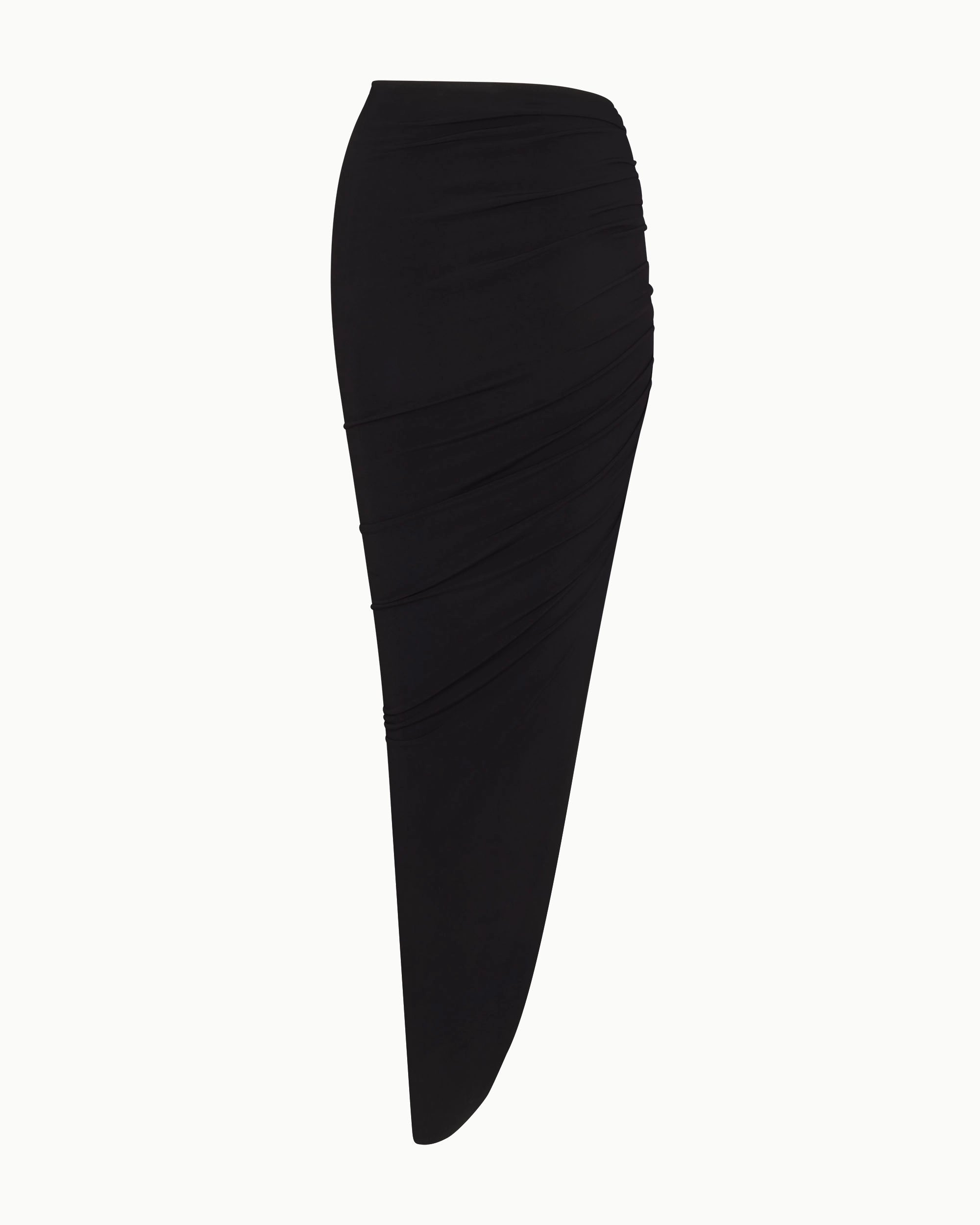 Ruched Maxi Skirt | Black