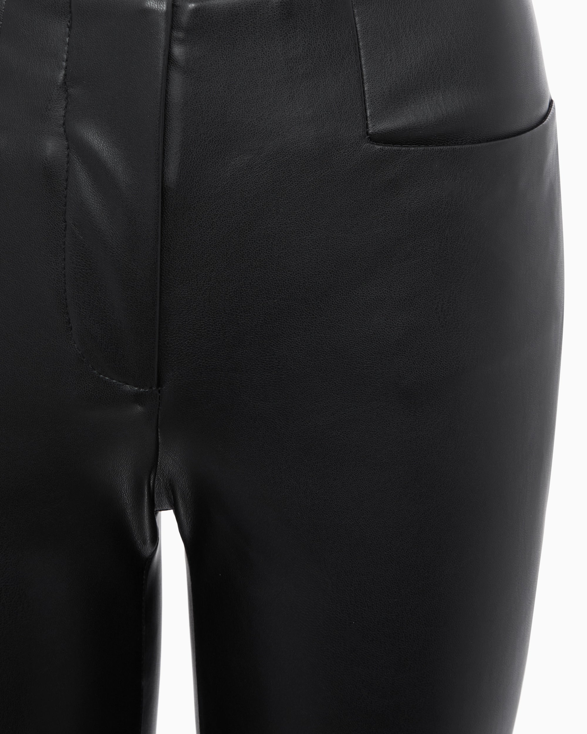 Faux Leather Trouser | Black