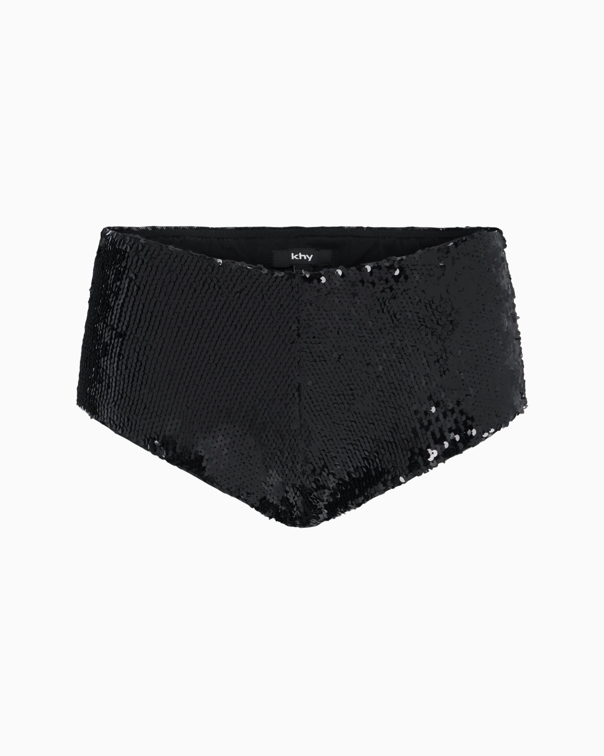 Sequin Micro Short | Black