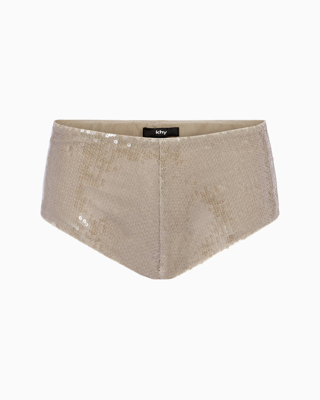 Sequin Micro Short | Champagne