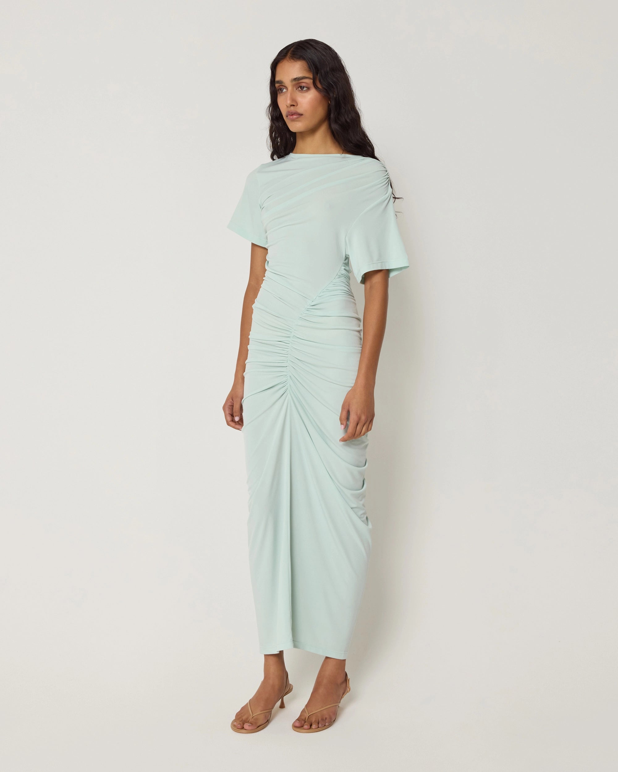 Asymmetrical Ruched Dress | Surf Spray