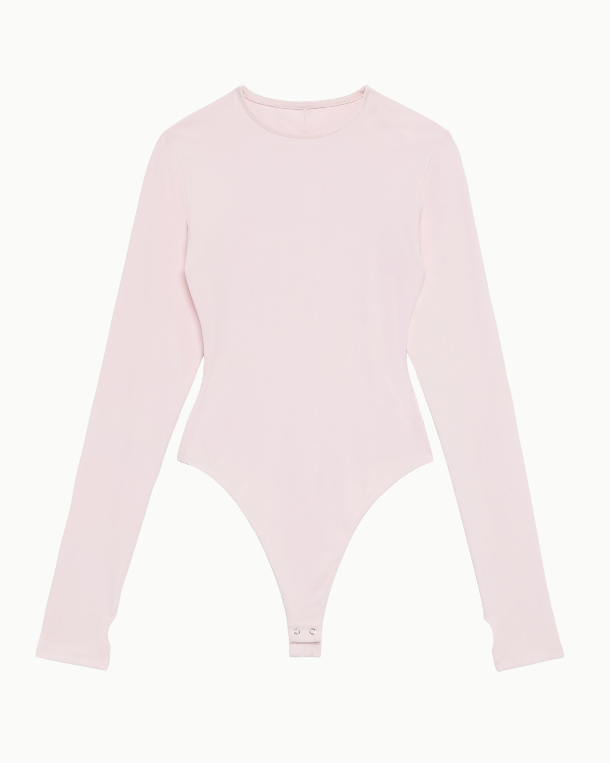 Long Sleeve Crewneck Bodysuit | Powder Pink