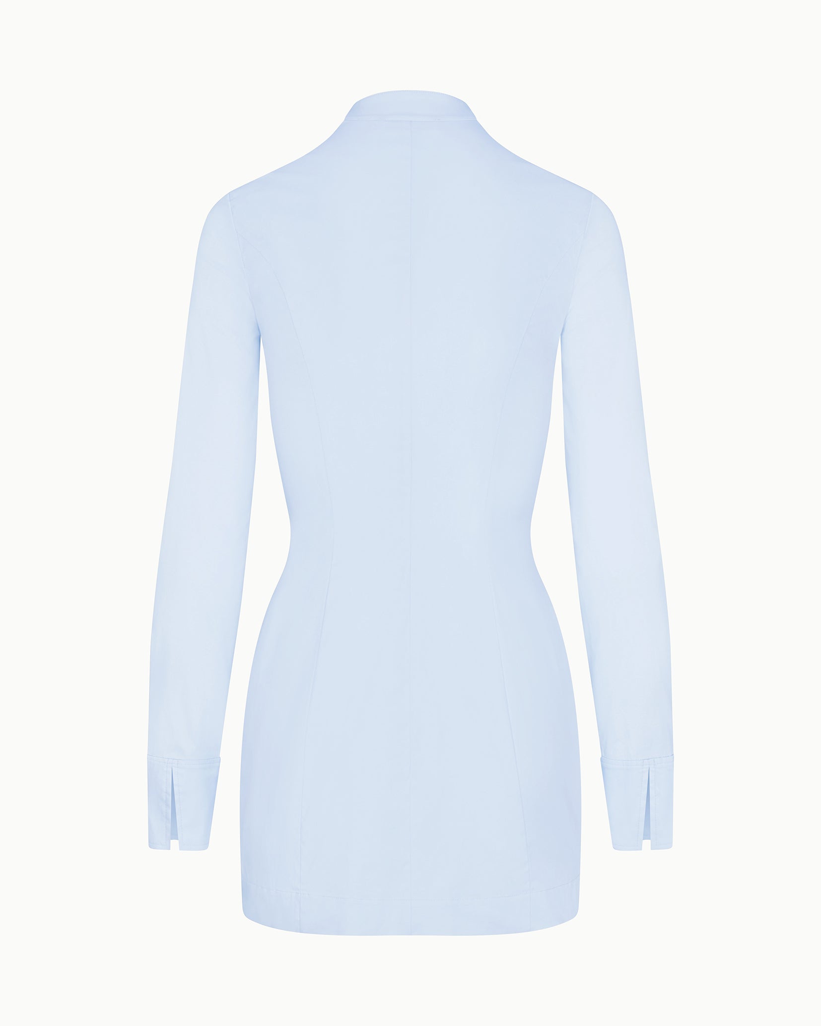 Poplin Zip Mini Dress | Ice Blue