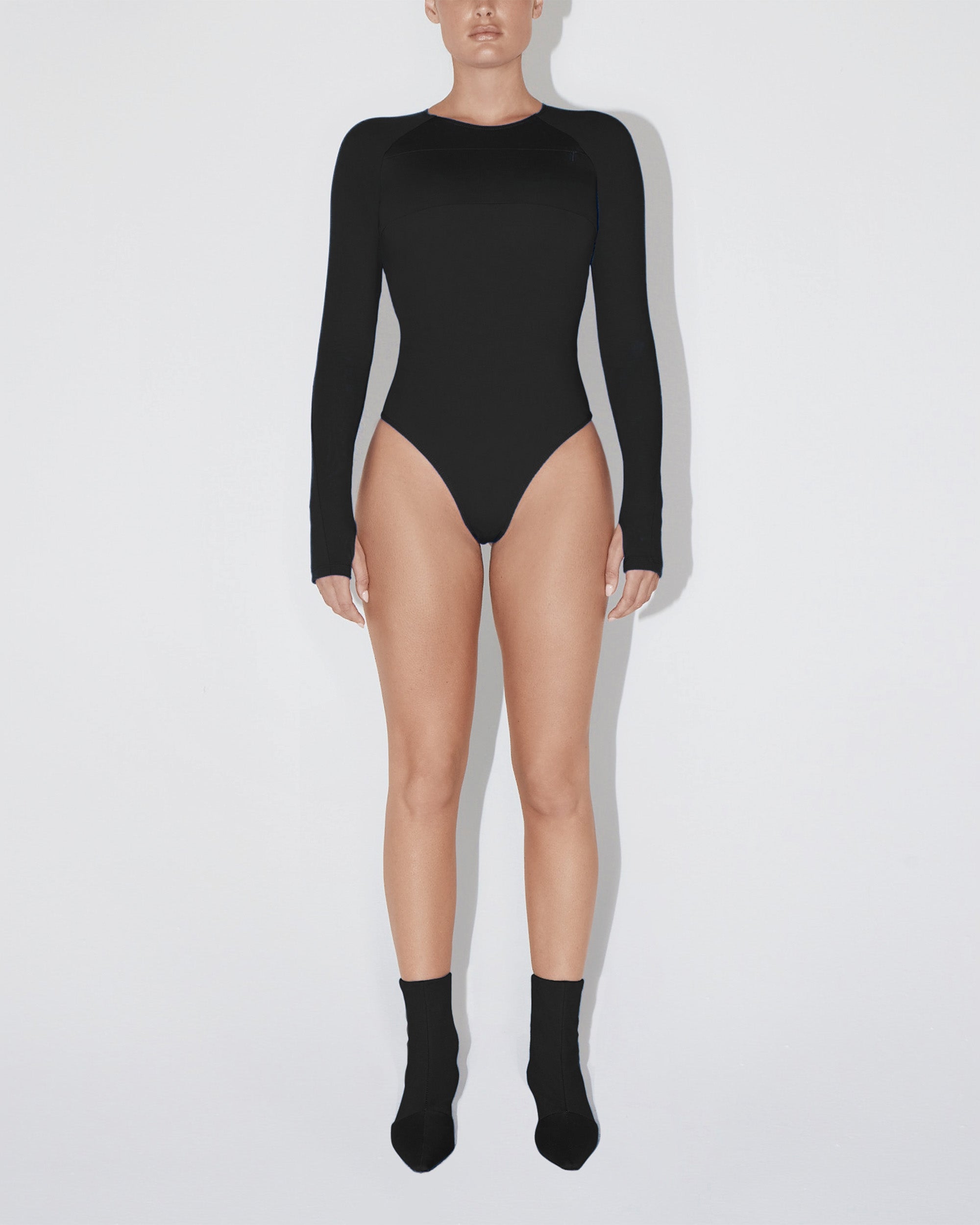 Long Sleeve Bodysuit | Black